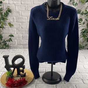 Women’s Phillip Lim Navy Blue 20 Anniversary Long Sleeve Sweater (XS) DQ21